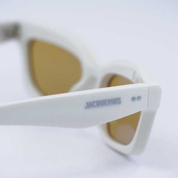 Jacquemus SALON JAC/62 C3 Sunglasses White Rectangle Frame, Brown Lenses main image 5
